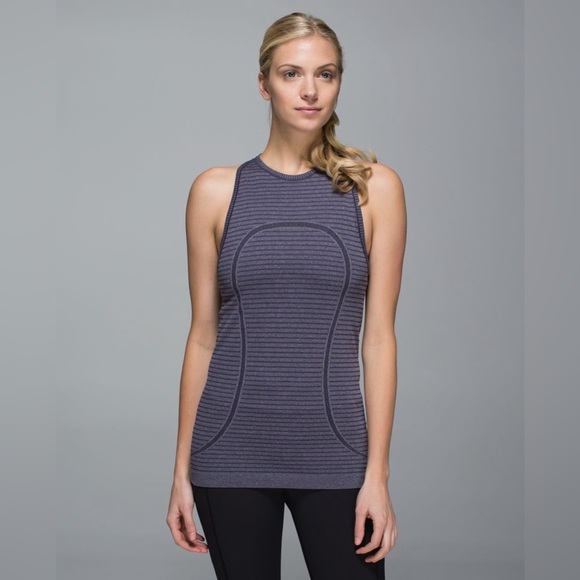 Lululemon Run: Swiftly Tech Tank,size 6
Rugby Stripe Tonal Heathered Black Grape - Picture 1 of 13